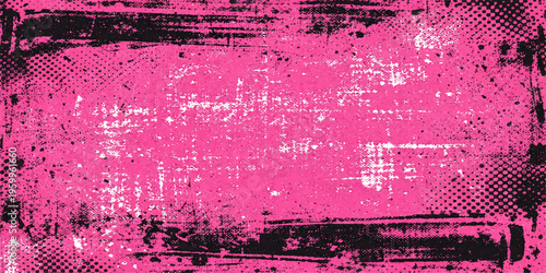 Vintage red watercolor paint on an old dirty wall creates an abstract dark grunge background texture with a brush pattern and empty space for your text