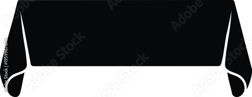 A simple black long sleeved shirt with folded cuffs on a white background, depicted in a clean and minimalist illustration style, ideal for design and fashion concepts