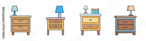 Nightstand furniture bedside table lamps modern interior design home decor storage cabinet sale shop