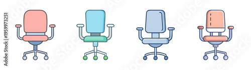Office chair ergonomic desk chair swivel chair computer chair task chair colorful chairs set