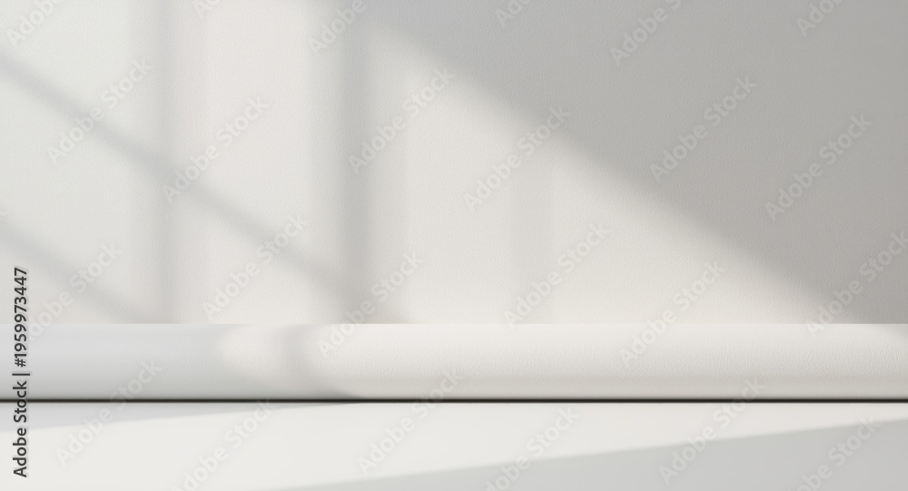 Obraz premium Smooth non woven fabric roll panels backdrop featuring gentle shadows copy space