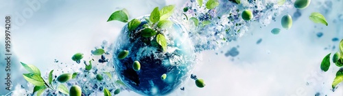 Seeds of tomorrow: nurturing our planet's green future. Elegant outfit. Subtle shifts in mother earth's design: a seed's journey begins. Luxury portrait. Opulent look.