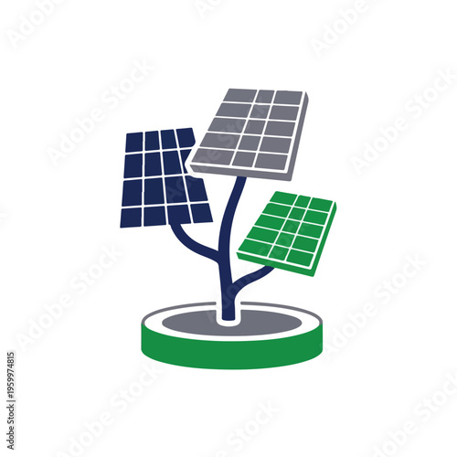 Modern solar panel tree