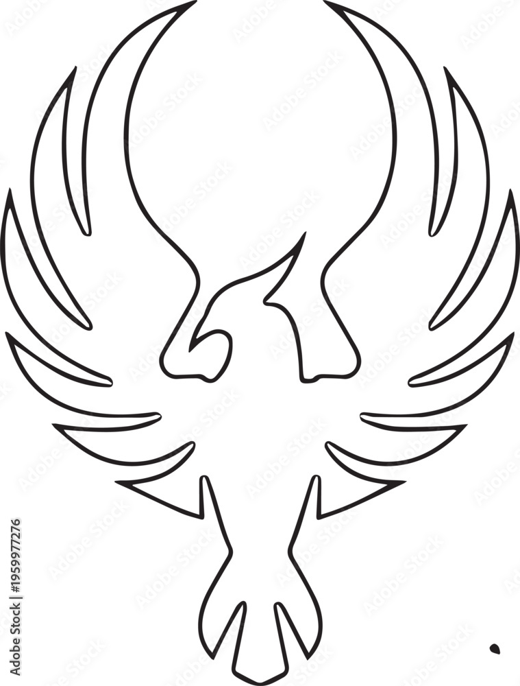 Fototapeta premium Bird Symbol Silhouette Vector, Flying Bird Icon Isolated Black Shape