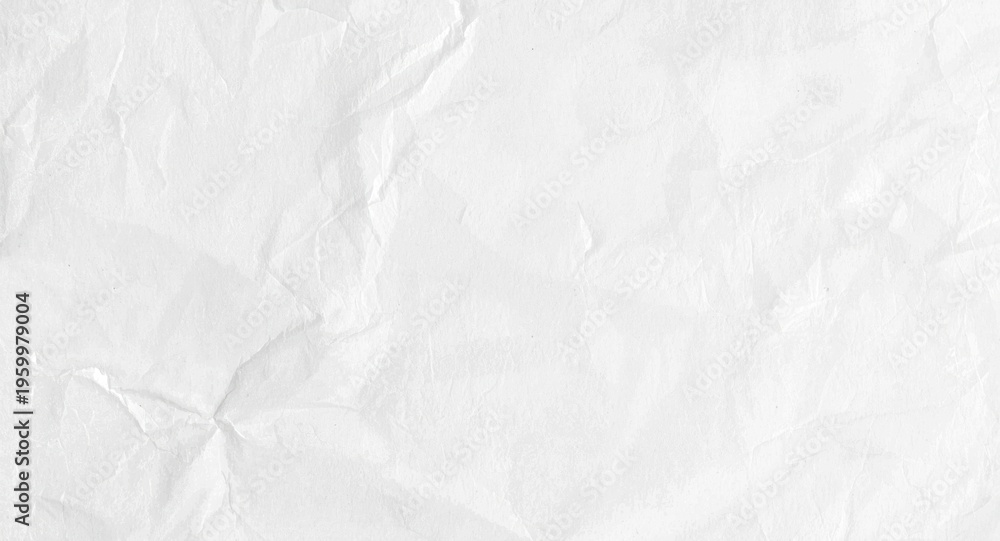 Fototapeta premium Minimal white wheatpaste street poster background with crumpled texture and gentle shadow