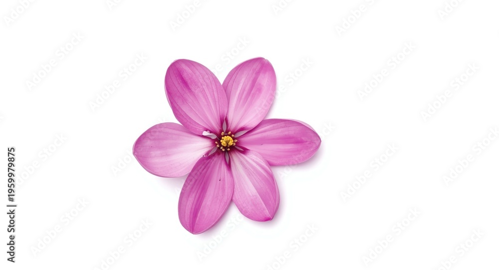 Obraz premium Clipping path isolation of purple magnolia on a plain white background surface