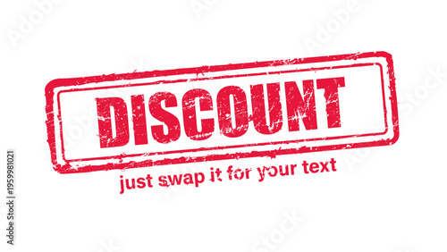 official stamp label red rubber stamp vector with distressed ink texture and clean frame, built for packaging, shipping labels, office paperwork, certification workflows, and commercial branding use.