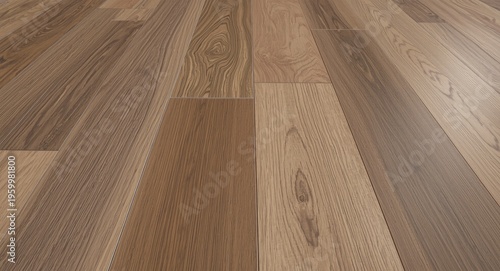 Interior flooring vinyl tiles close-up showcasing varied oak and chestnut wood patterns
