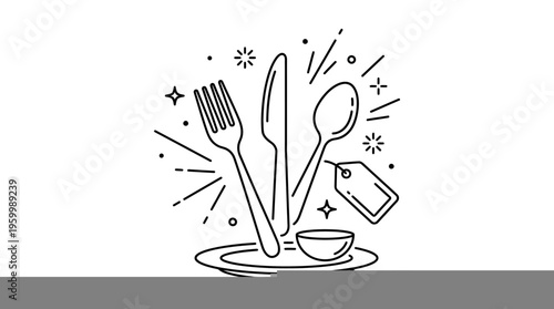 Minimalist Cutlery Set With Plate and Bowl