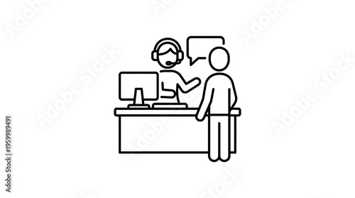 Customer Service Representative Assisting a Client