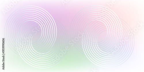 Pastel Gradient Background with Double Circular Wave Pattern, Modern Abstract Artistic Design for art product design, social media, trendy, modern, minimal, brochure, banner, poster, branding, marketi