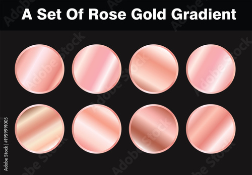 Soft Pink Gradient Circle Vector Set - EPS SVG