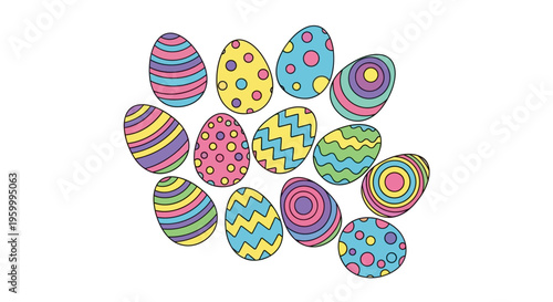 Colorful Easter Eggs Collection