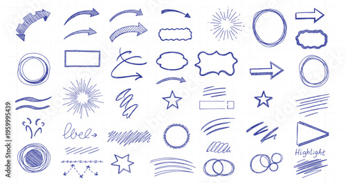 Comprehensive UI Annotation and Highlight Kit: Hand-Drawn Callouts, Directional Arrows, and Emphasis Marks