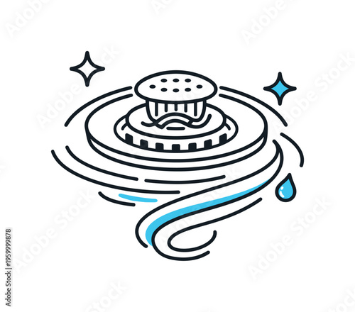 Keeping sink drain free from hair buildup in daily bathroom use focusing on simple prevention and smooth water flow, a drain with a small filter catching minimal strands and a