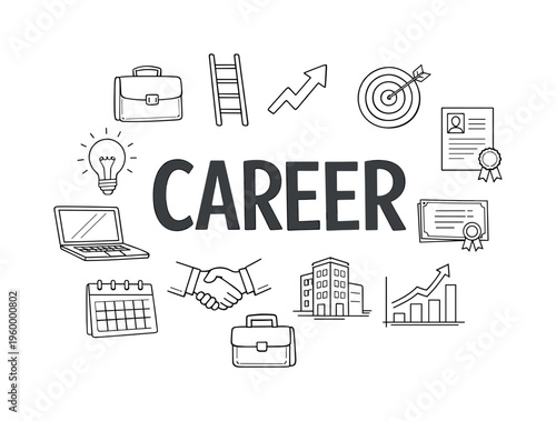 Career growth and professional development concept focused on advancing skills, achieving goals, and building a successful long-term career path in a competitive environment