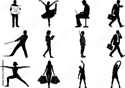 Isolated object of a blurry figure on a transparent background