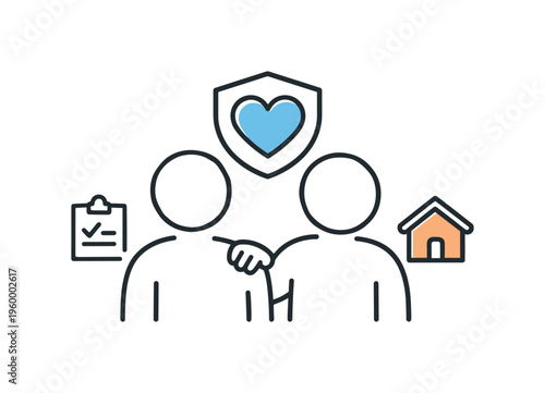 Community support coordination in a public welfare environment focused on helping individuals access essential resources and improve daily living conditions, two simple human