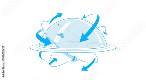 Airflow Circulation Around Dome Shape Ventilation System