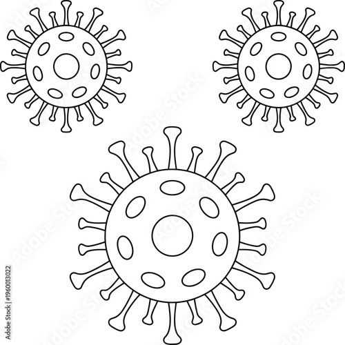 Coronavirus cell icons