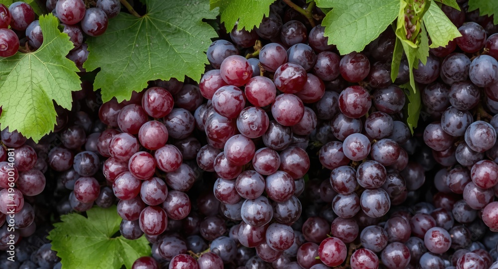 Fototapeta premium Fresh Red Globe table grapes ready for international export
