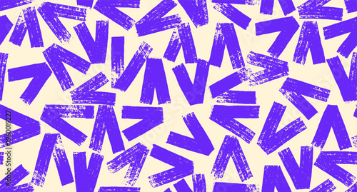 Seamless pattern with check marks in ink style. Hand drawn graphic ornament for wrapping paper. Minimal repeat design with simple symbols, abstract line elements and decorative vector background.