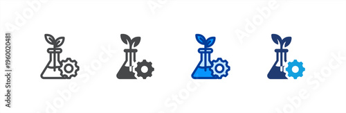 Experiment icon multiple style collection. Vector illustration.
