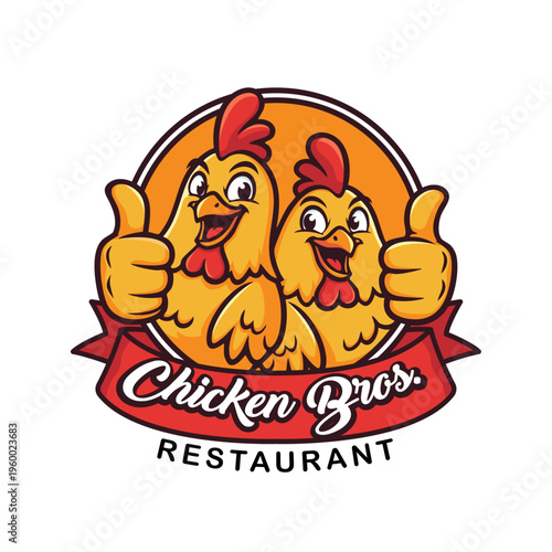 Fried Chicken Restaurant logo template