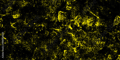 Black and white distressed grunge texture background. Monochrome Abstract Grunge Texture. Vintage Black yellow scratched texture. Worn  splash monochrome texture.