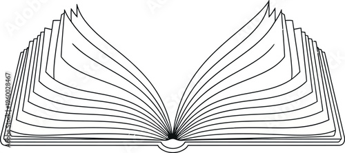 An open book with pages