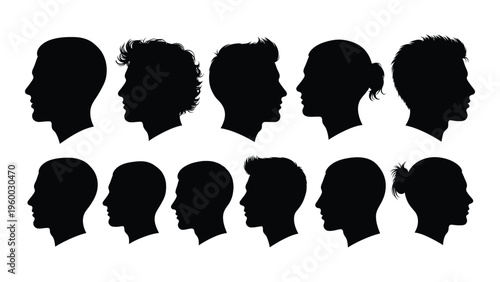 A group of people's black silhouettes