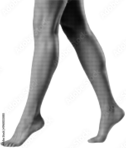 Graceful Strides: The elegant lines of a pair of legs captured mid-stride, showcasing the beauty and strength of the human form in motion. 