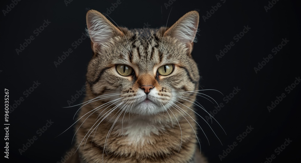 Fototapeta premium judgmental cat looking with harsh expression