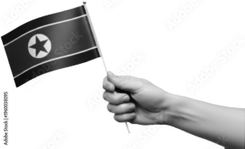 Hand Holding a National Flag: A hand confidently grips a national flag, symbolizing patriotism and allegiance. A powerful visual representing identity and belonging. 