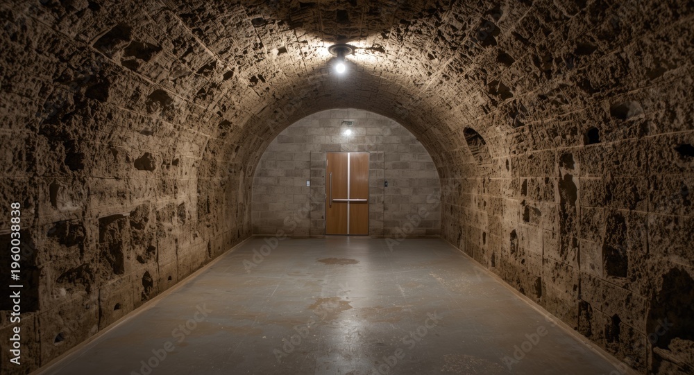 Fototapeta premium Protected underground bunker offering safe accommodation