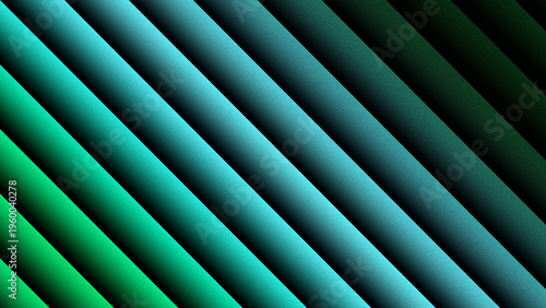 Abstract green to dark striped pattern or gradient texture background with subtle grain
