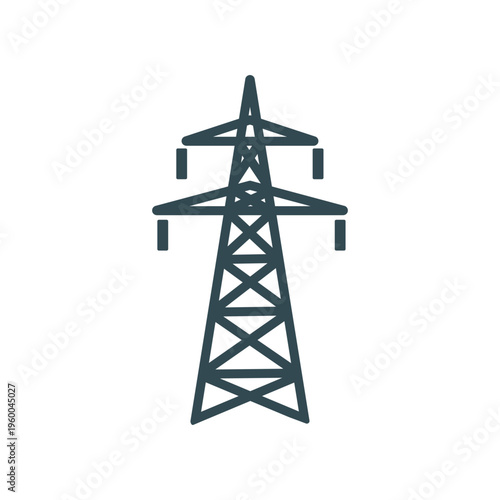 A stylized illustration of an electrical transmission tower Vector