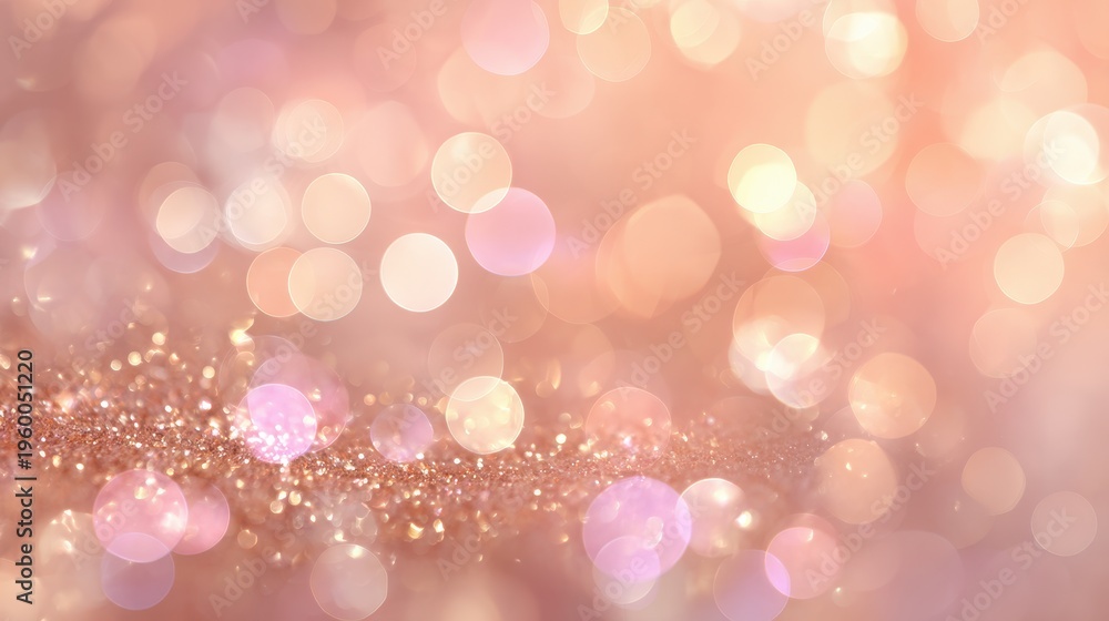 Obraz premium Romantic Pastel Glitter Surface Featuring Warm Gold Highlights