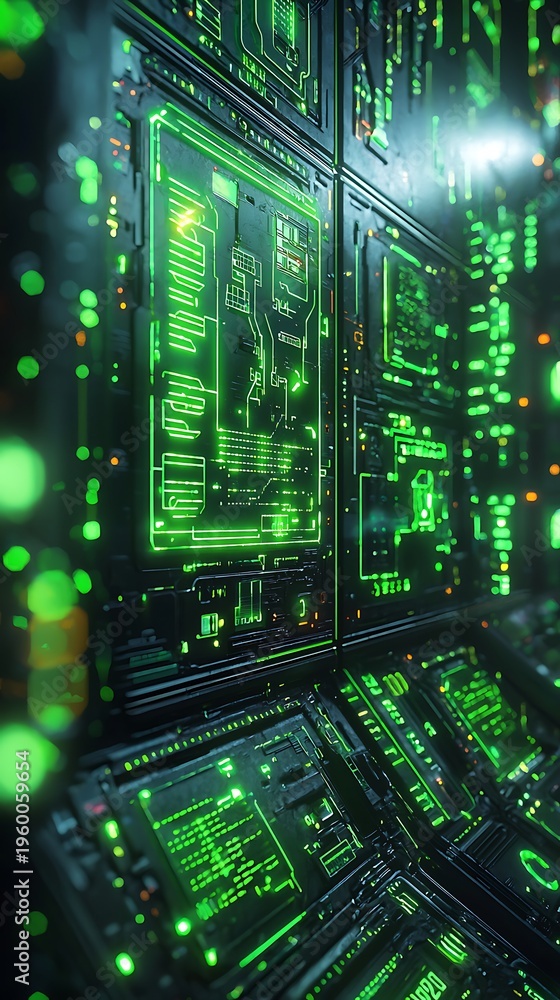 Fototapeta premium Cyber dashboard interface neon futuristic technology data network system analytics photo