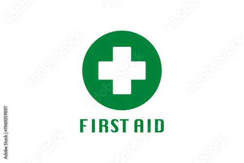 First Aid Icon Green Cross Medical Emergency Symbol