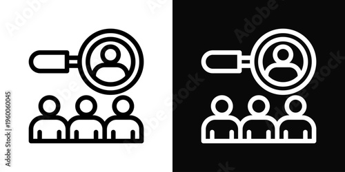 Target Audience Icon In Black And White Filled Style.