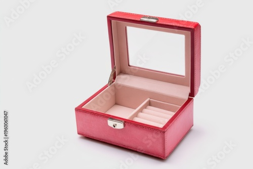 Modern Jewelry Box Flatlay on Clean Background Ideal for Creative Branding Mockups