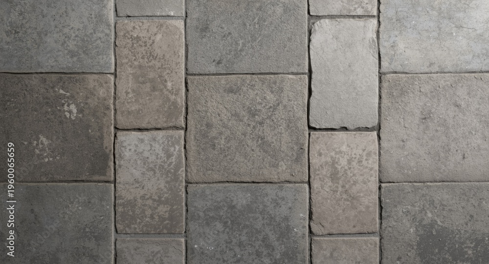 Fototapeta premium gray stone texture ceramic tile floor with decorative paving stone arrangement