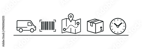 Modern logistics operations and distribution systems representing coordination, tracking, and streamlined movement of goods from origin to destination in a structured workflow