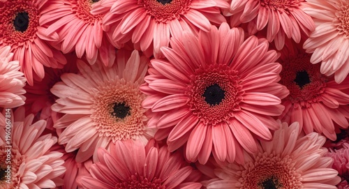 rich gerbera daisy blooms with gentle dreamy color blending floral canvas