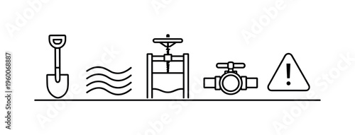 Irrigation canal maintenance and water flow regulation for consistent field distribution and prevention of blockages in agricultural infrastructure, irrigation canal, shovel, water