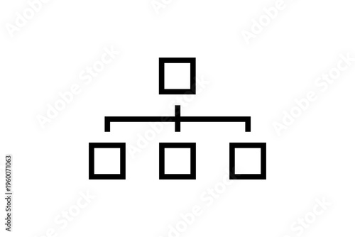Hierarchy Structure Diagram Icon Organizational Chart Symbol