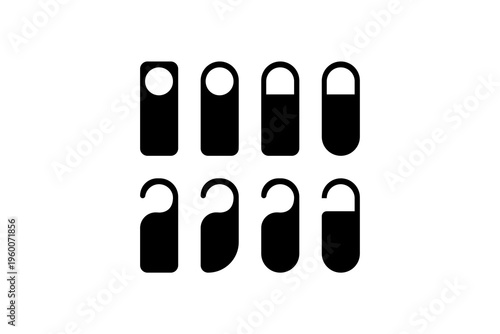Door Lock Unlock Icons Set Open Closed Symbol