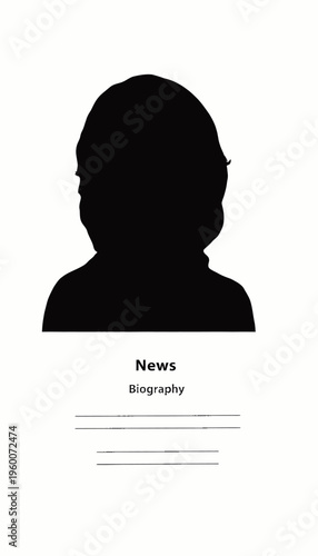 Silhouette of an Unidentified Person on a Blank Background Representing Anonymity and Mystery in Modern Portrait Photography