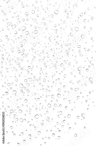 Realistic rain water droplets on glass isolated on PNG background fresh liquid texture